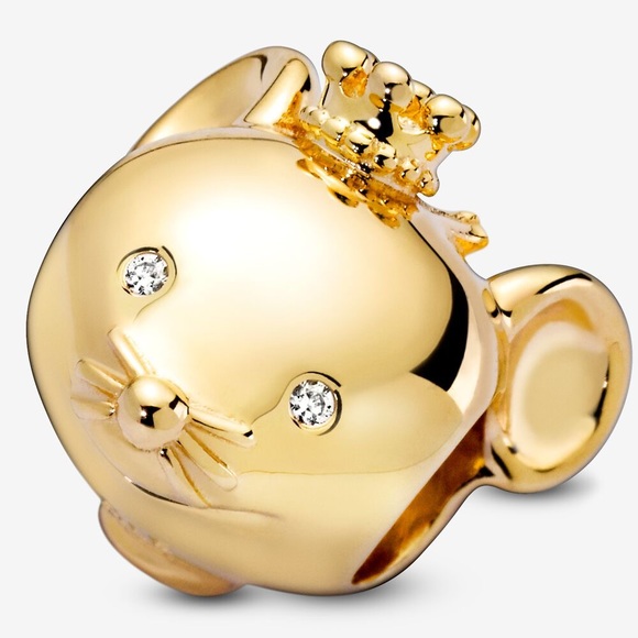PANDORA Shining Rat Charm 768587C01 14k Gold-plated unique metal blend - Picture 9 of 9